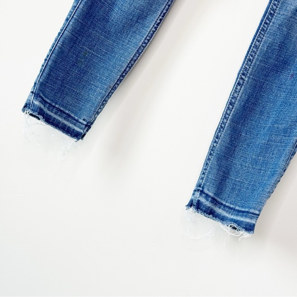 Hollister High Rise Crop Super Skinny Jeans Distressed Raw Hem 25” - Picture 6 of 17